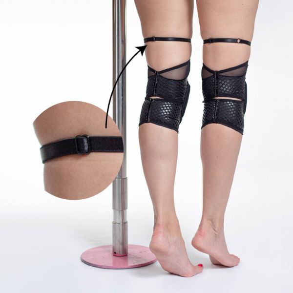 Queen Knee Pads - Black Fire