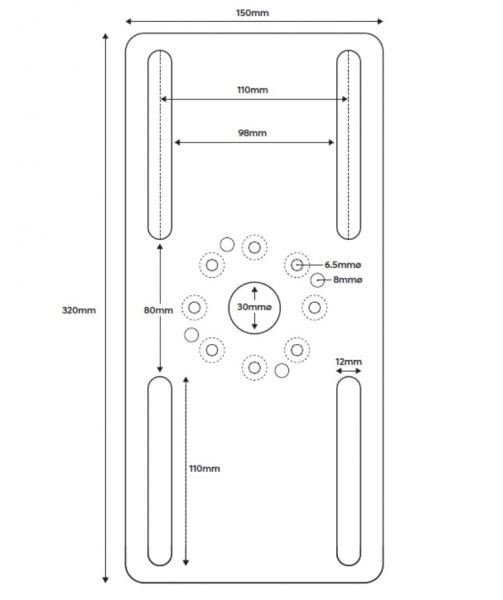 X-Pole Mounting Plate for Beams and Truss