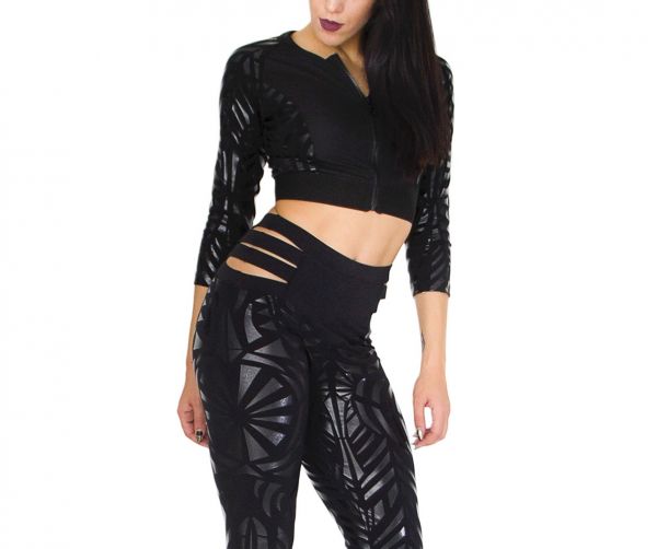 Sticky Superhero Aztec Crop Top