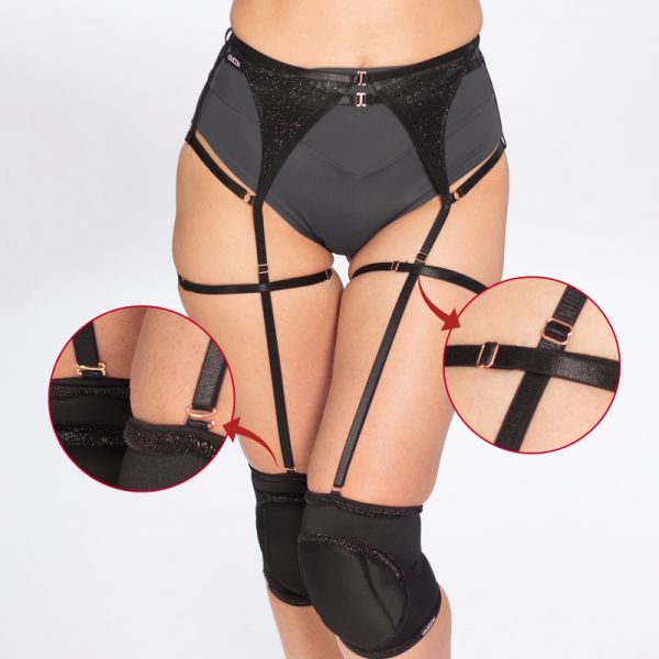 Garter Belt Black Shine